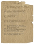 Moe Howard's 1pp. Script Circa 1940, Entitled ''Stooges Chorus'' About ''OOMPH'' Girls -- Also With Partial 1pp. Script Entitled ''2nd spot'' -- Chorus Script in Fair Condition, Other Script Very Good